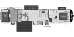 
										2021 Keystone Raptor 429 Toy Hauler. 13ft Garage, 1 1/2 Bath full									