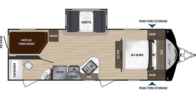 
								2018 AEROLITE LUXURY CLASS 242BHSL *PWR BUNKS, AUTO LEVELING, SLIDEOUT full									